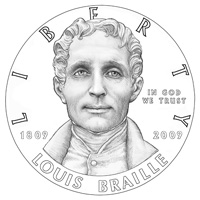 2009 Braille silver dollar