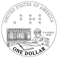 2009 Braille silver dollar