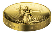 2009 ultra high relief St. Gaudens gold coin edge